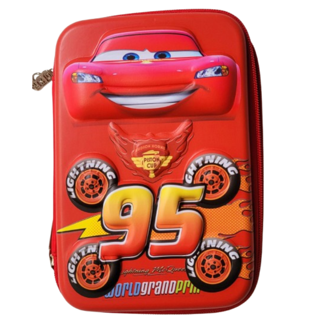 3D EVA Funky Pencil Box | Speed Beast Geometry Case for Boys & Girls | Soft Crazy Racers Pencil Pouch for Students