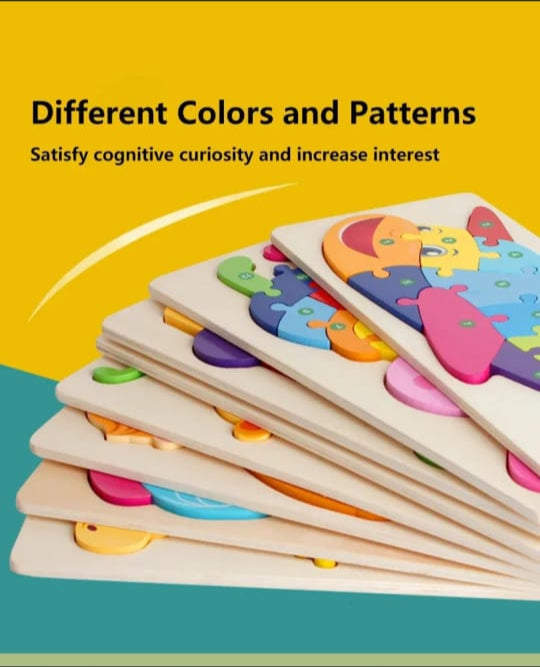 Puzzle Animal Number Educational Games Set - Fun Wooden Montessori Toys for 1-6 Year Olds, Perfect Gift for Girls and Boys with Cute Animal Shape Matching and Colorful Numbered Puzzles