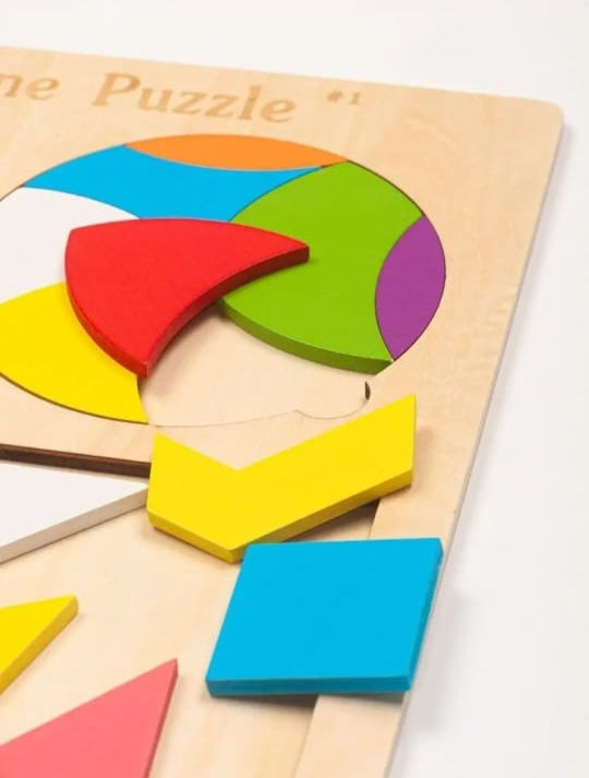 4-in-1 Montessori Wooden Tangram Puzzle – Educational Toy for Toddlers & Kids Gift Key Features: