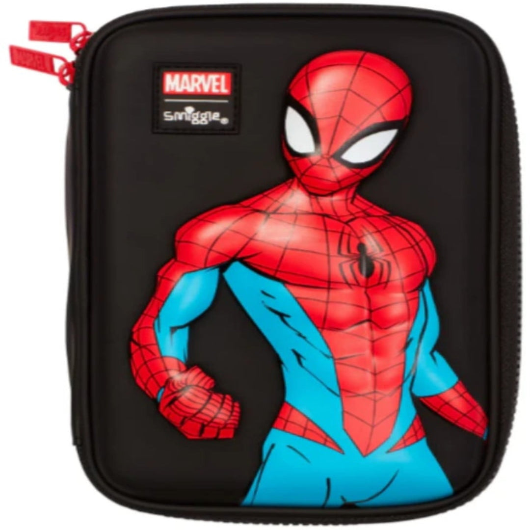 Smiggle Marvel Spider-Man Hard Top Pen Case - Pencil Case & Geometry Box for Boys