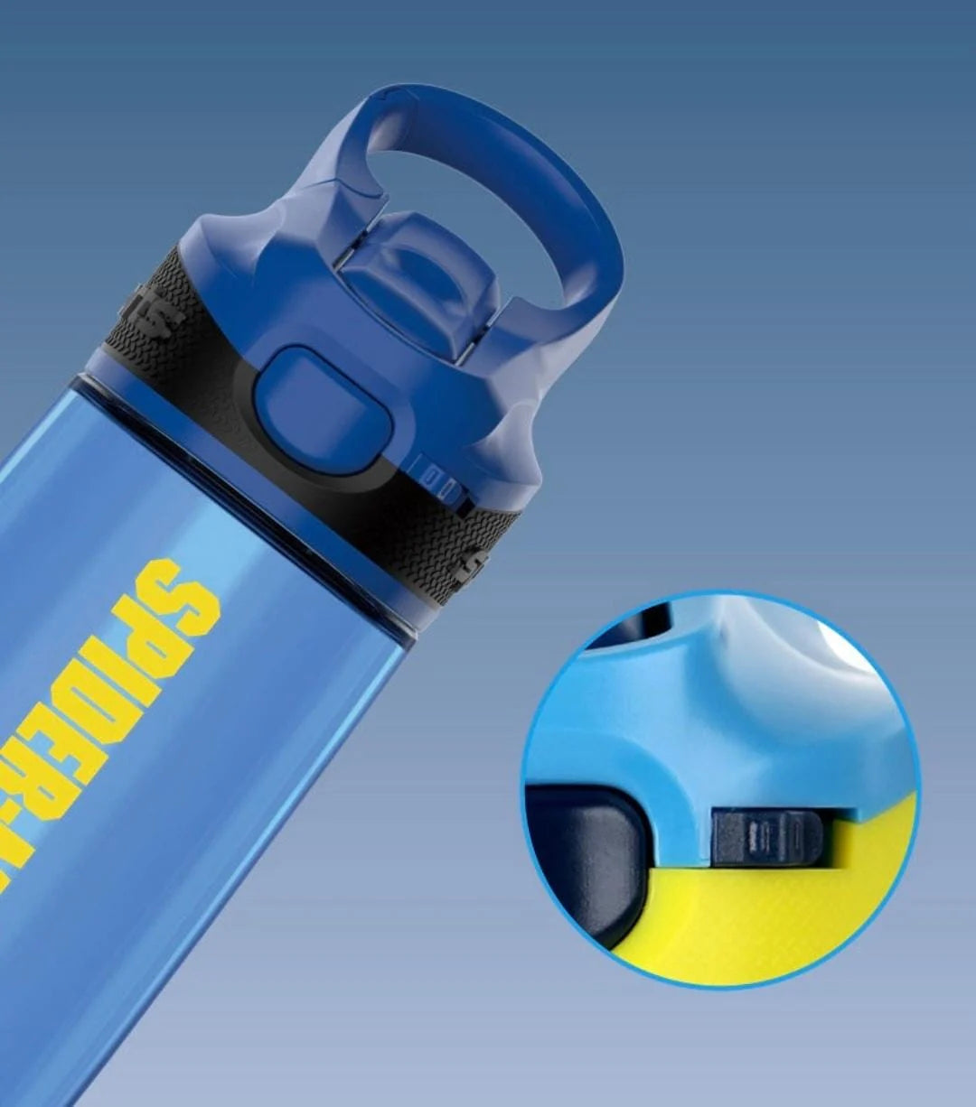 For Kids Marvel 650ML Tritan Water Bottle – Stylish Cap, Push Button Opening, Slim Design, Lightweight & Colorful – Perfect for School & Everyday Use