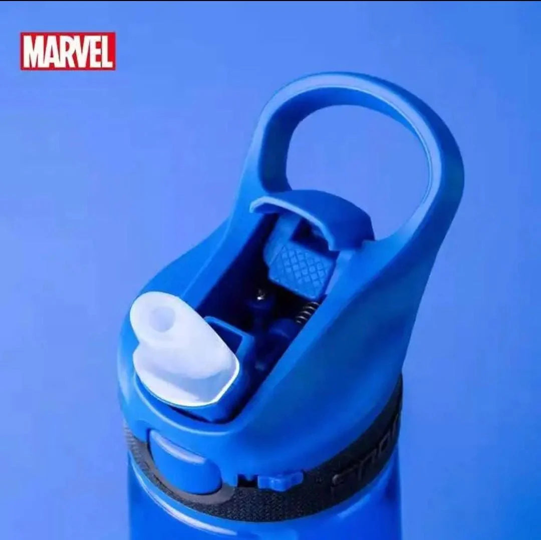 For Kids Marvel 650ML Tritan Water Bottle – Stylish Cap, Push Button Opening, Slim Design, Lightweight & Colorful – Perfect for School & Everyday Use