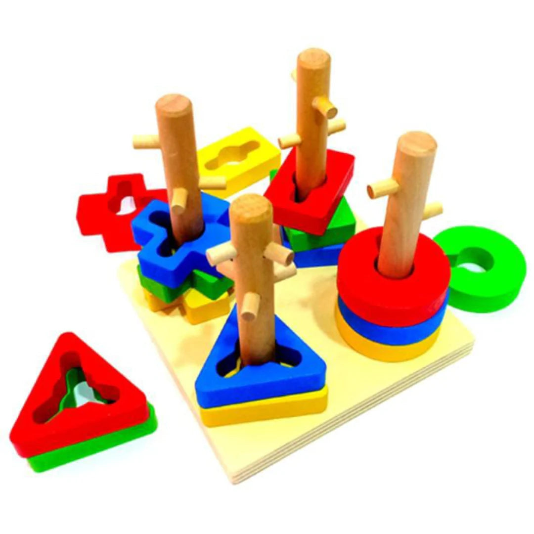Geometric Four-Column Set – Early Educational Toys for Kids' Learning & Development