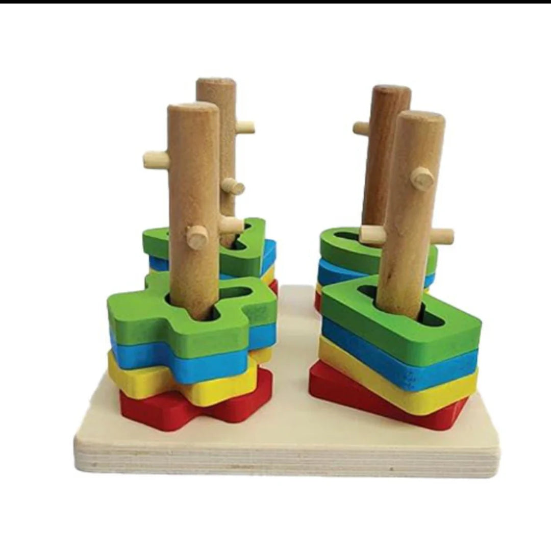 Geometric Four-Column Set – Early Educational Toys for Kids' Learning & Development
