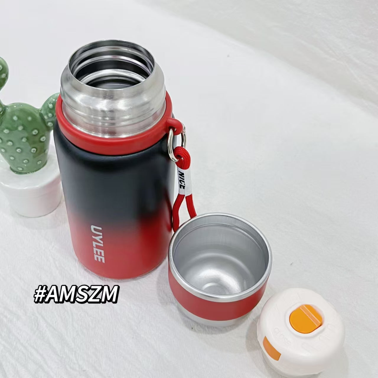 Portable 304 Stainless Steel Cup with Carrying Rope Sling – Durable, Lightweight Travel Mug for Camping, Hiking & Outdoor Use