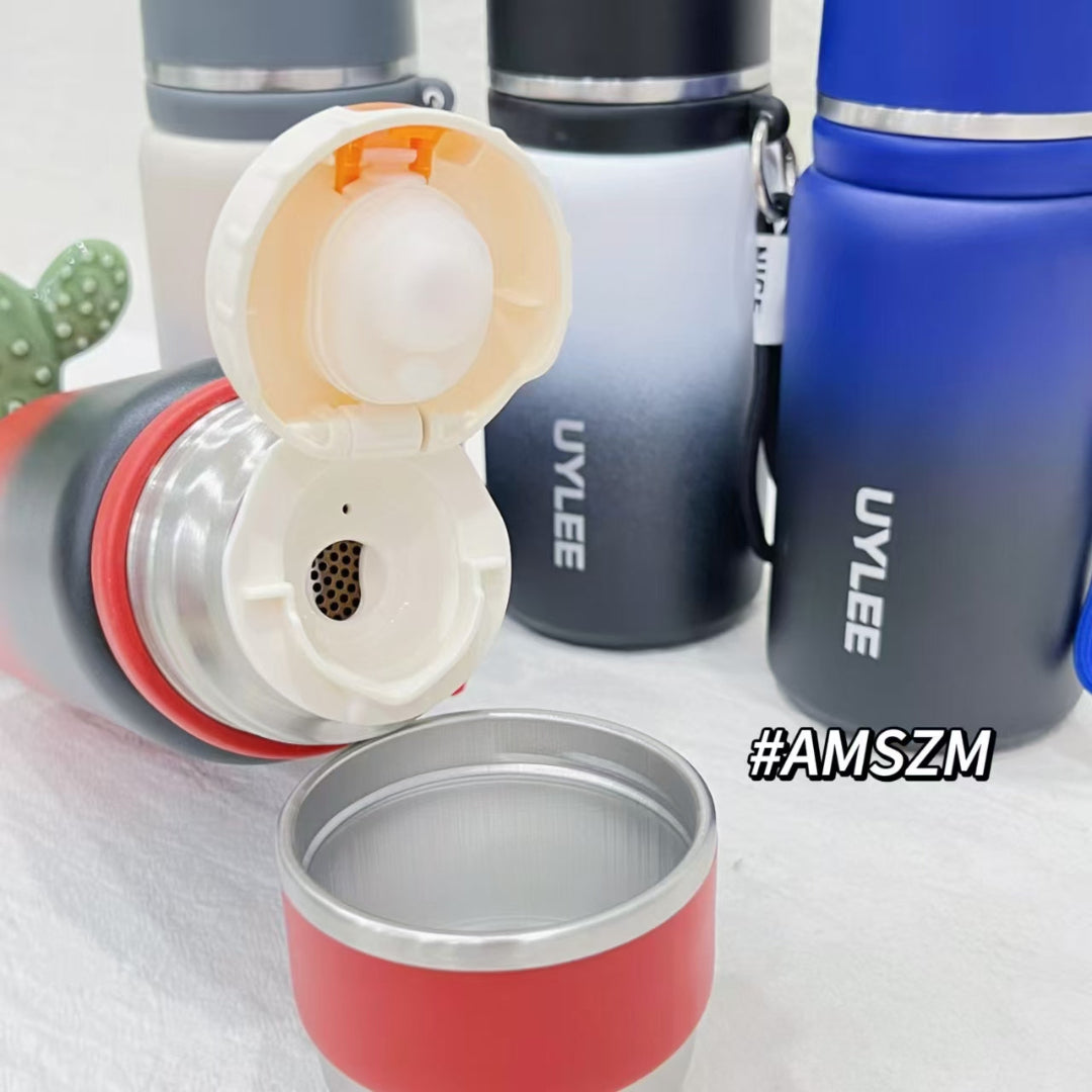Portable 304 Stainless Steel Cup with Carrying Rope Sling – Durable, Lightweight Travel Mug for Camping, Hiking & Outdoor Use