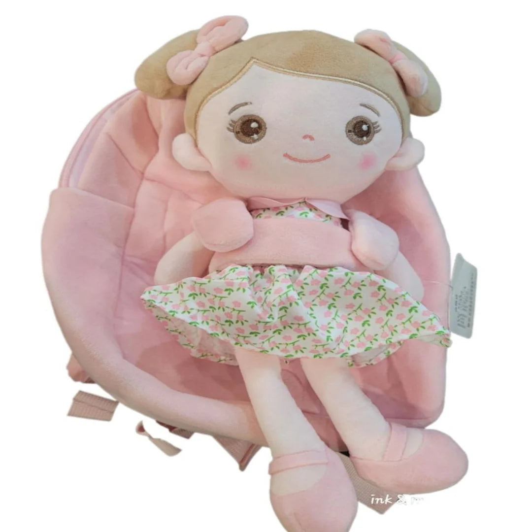 Character Plush Bag for Girls | Soft Stuff Doll Bag for School & Play | Perfect Toy Bag for Kids & Baby Girls