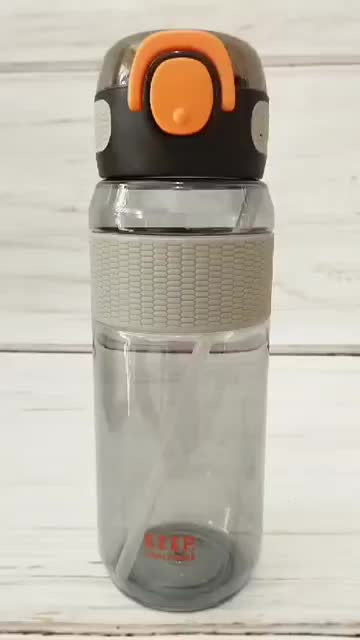 Reusable Plastic Water Bottle with Silicone Spout & Flip-Top Lid – Leak-Proof, BPA-Free Hydration Bottle