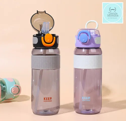 Reusable Plastic Water Bottle with Silicone Spout & Flip-Top Lid – Leak-Proof, BPA-Free Hydration Bottle