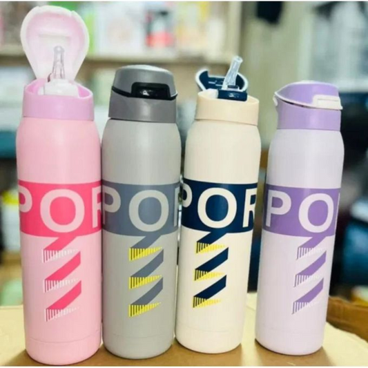 500ml Sports Straw ThermoCup Bottle – Leakproof, Insulated, Reusable Water Bottle for Gym, Travel & Outdoor Use