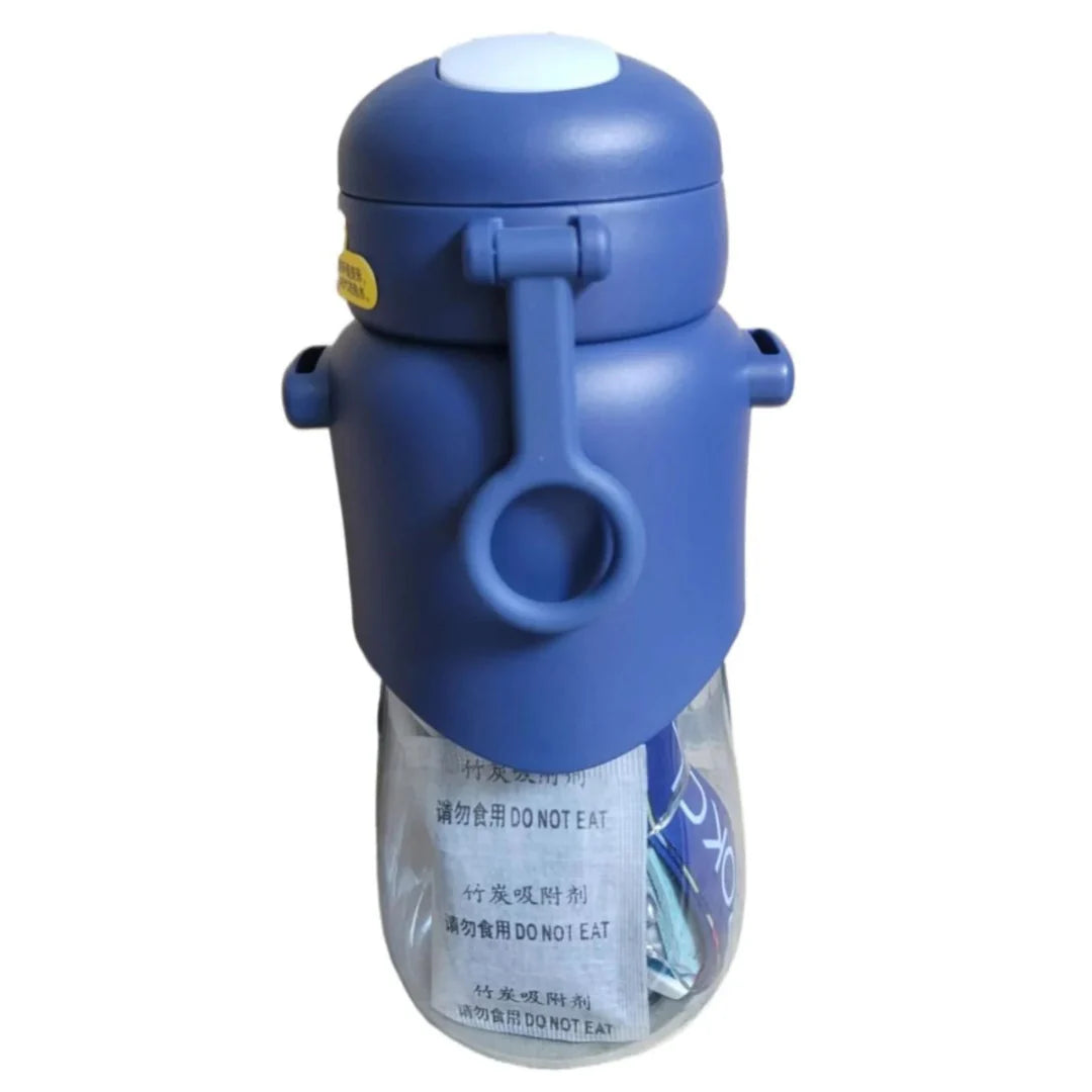 Q-Eye Cute Series Duckbill Cup 600 ml – School Bottle with Soft Belt, Beautiful Character, Made of PP & TRITAN, Silicone Rubber (Food Contact Safe)