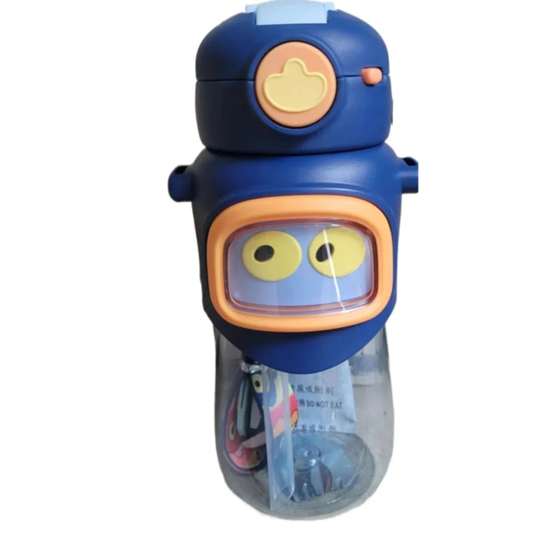 Q-Eye Cute Series Duckbill Cup 600 ml – School Bottle with Soft Belt, Beautiful Character, Made of PP & TRITAN, Silicone Rubber (Food Contact Safe)