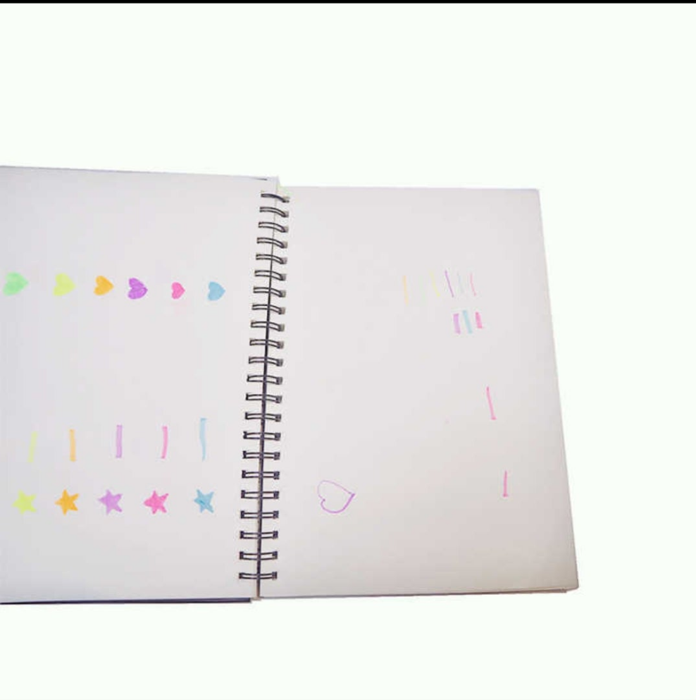 Keep Smiling Professional Sketchbook - A3, A4, A5 Sizes, 80 Sheets, 100 Gram Fine Grain Paper for Sketching & Drawing - Hardback Spiral Sketchbook