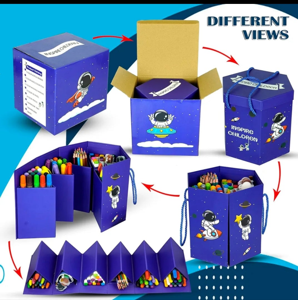 83 PCS Non-Toxic Round Art Set – Complete Creative Kit for Artists & Kids