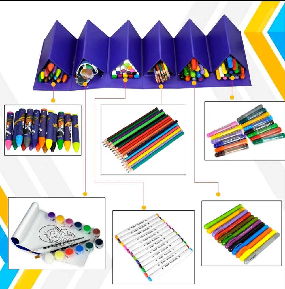 83 PCS Non-Toxic Round Art Set – Complete Creative Kit for Artists & Kids
