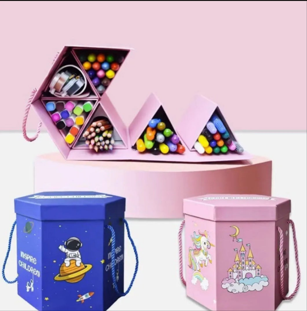 83 PCS Non-Toxic Round Art Set – Complete Creative Kit for Artists & Kids