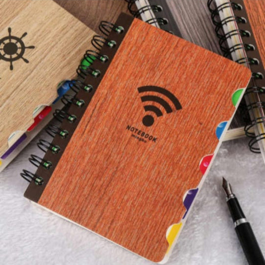 Elegant Spiral-Bound College Diary – 14x16 cm, Ruled Pages with Divider for Organized Note-Taking