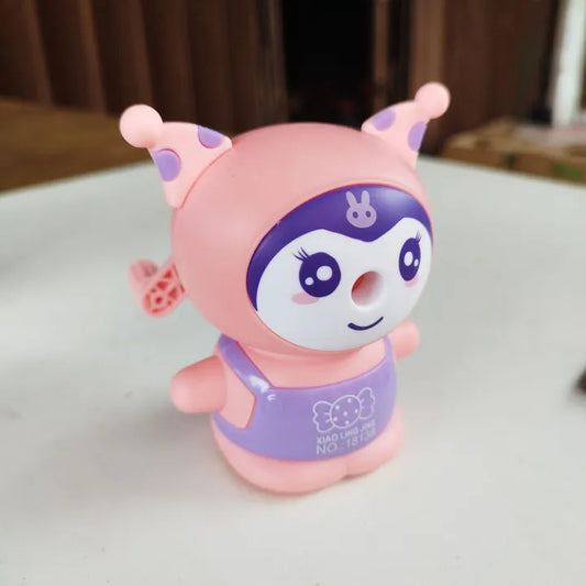 Rotary Pencil Sharpener with Crank Handle | Kurumi Character Table Sharpener | Pencil Sharp Machine with Shavings Compartment
