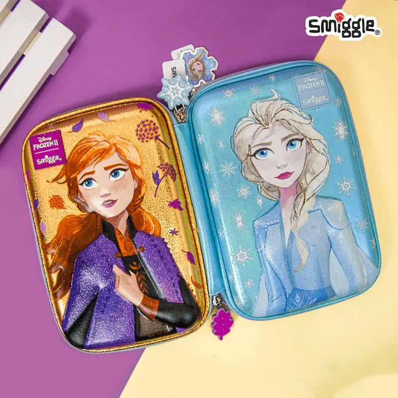 Smiggle hard top pencil Case & Geometry Box – Stylish Pouch Pen Case with Beautiful Designs Perfect for Kids