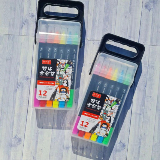Double Headed Coloring Pen Color Marker Painting Coloring Materials Art Supplies School Supplies Water Color Pen