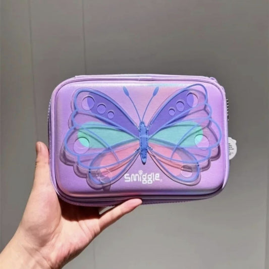 SMIGGLE Pencil Pouch (Purple Butterfly)