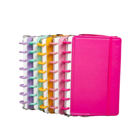 Trendy A5 Shoulder Bag Style Diary for Girls - Fun Faux Leather Journal with Strap, 160 Lined Pages, Elastic Closure, Available in Hot Pink, Yellow, Turquoise, Pastel Blue