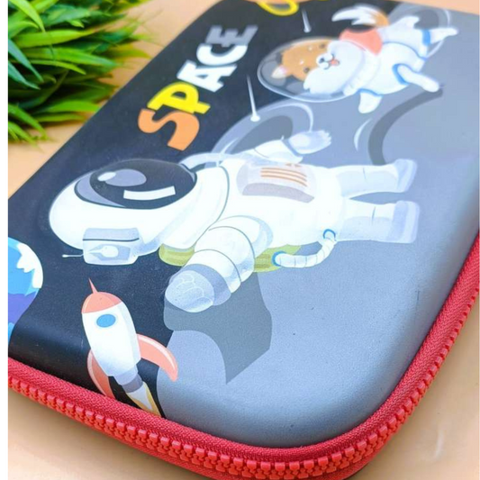 3D EVA Geometry Box | Space Dog Pencil Case for Boys & Students | Funky Soft Pencil Pouch