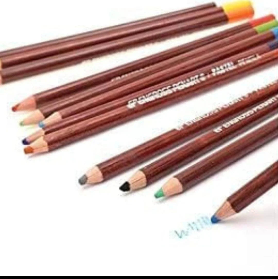 Keep Smiling High-Quality 12 PCs Soft Pastel Pencil Set – 12 Vibrant Colours