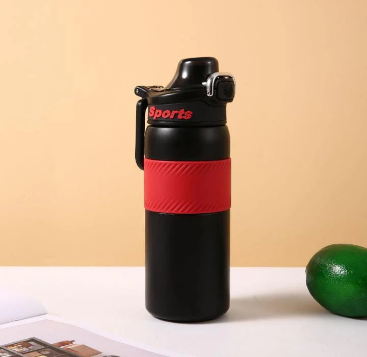 550ml Insulated Thermos Mug with Button-Lock Lid – Double Wall Stainless Steel, Leak-Proof & Temperature Retention