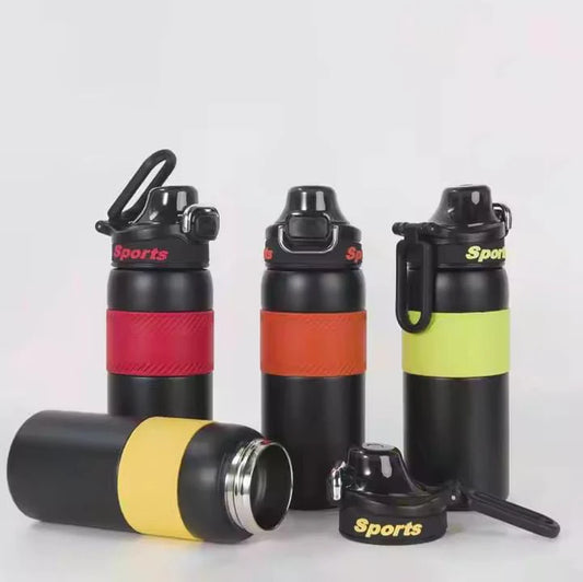 550ml Insulated Thermos Mug with Button-Lock Lid – Double Wall Stainless Steel, Leak-Proof & Temperature Retention