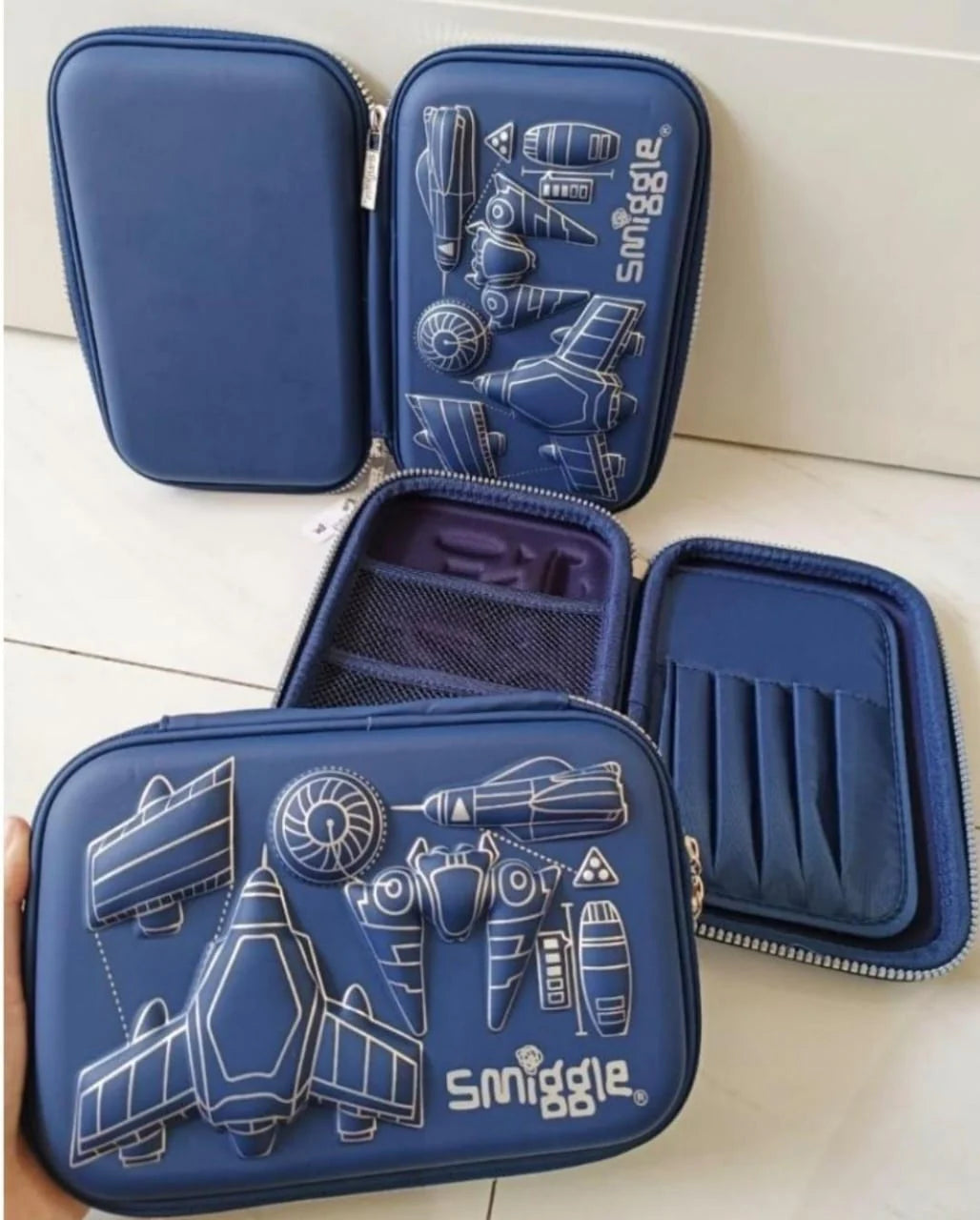 Smiggle hard top pencil Case & Geometry Box – Stylish Pouch Pen Case with Beautiful Designs Perfect for Kids