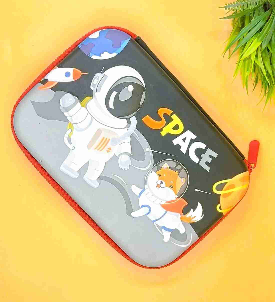 3D EVA Geometry Box | Space Dog Pencil Case for Boys & Students | Funky Soft Pencil Pouch