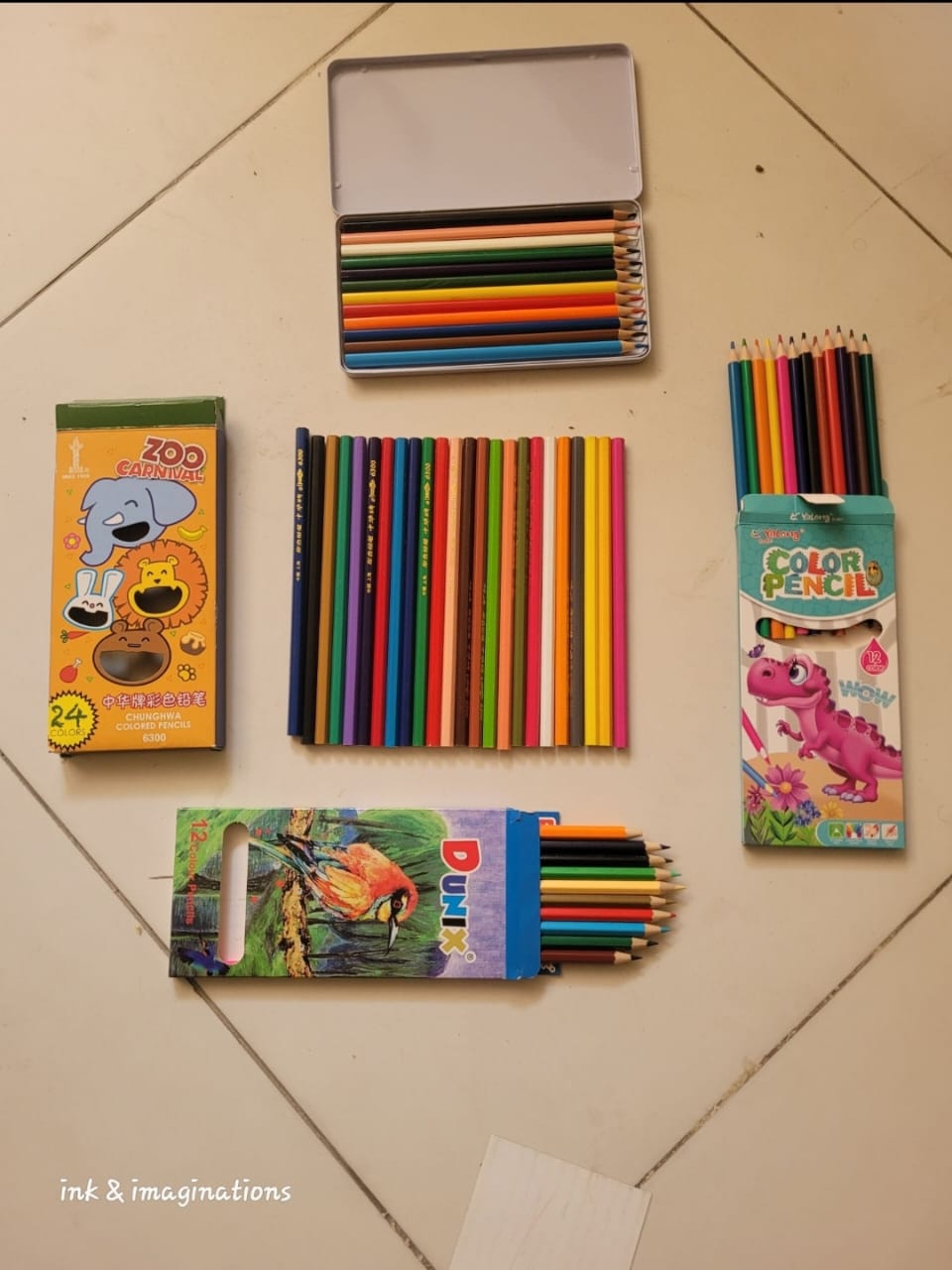 Yalong & Dunix 48-Color Pencil Set – 12 Emotion Colors, 24 Zoo Carnival Shades & 12 Classic Colors in Metal Tray – Non-Toxic, Break-Resistant, Safe for Kids