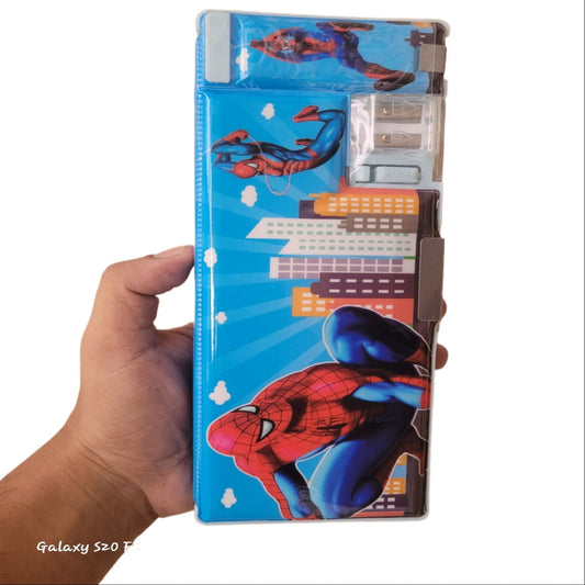 Spider-Man Themed Magnetic Geometry Box for Boys_ Fun & Stylish Pencil Case with Beautiful Design