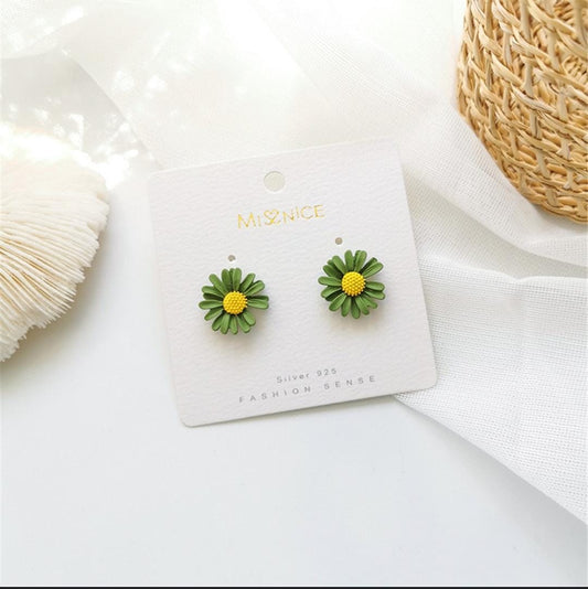 Colorful Daisy Flower Drop Dangle Earrings Set soft clay Charms For Women Girls Cute Mininalist Korean Handmade Summer Boho Sweet Jewelry