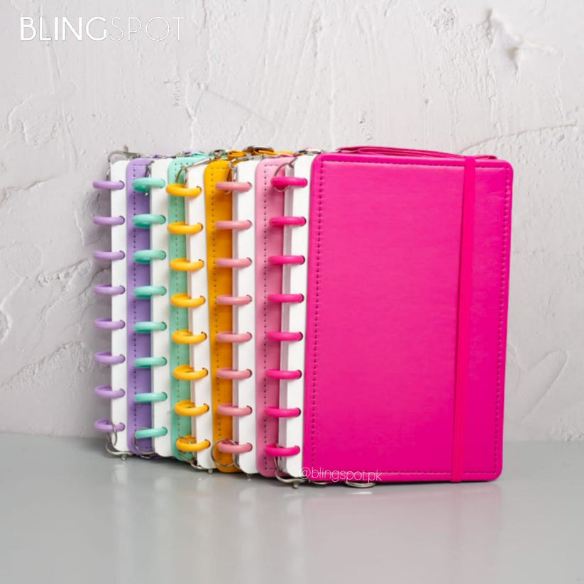 Trendy A5 Shoulder Bag Style Diary for Girls - Fun Faux Leather Journal with Strap, 160 Lined Pages, Elastic Closure, Available in Hot Pink, Yellow, Turquoise, Pastel Blue