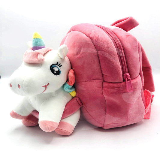 Charming Unicorn & Pony Backpack for Girls – Plush Toy Bag for Snacks, Books & Gifts