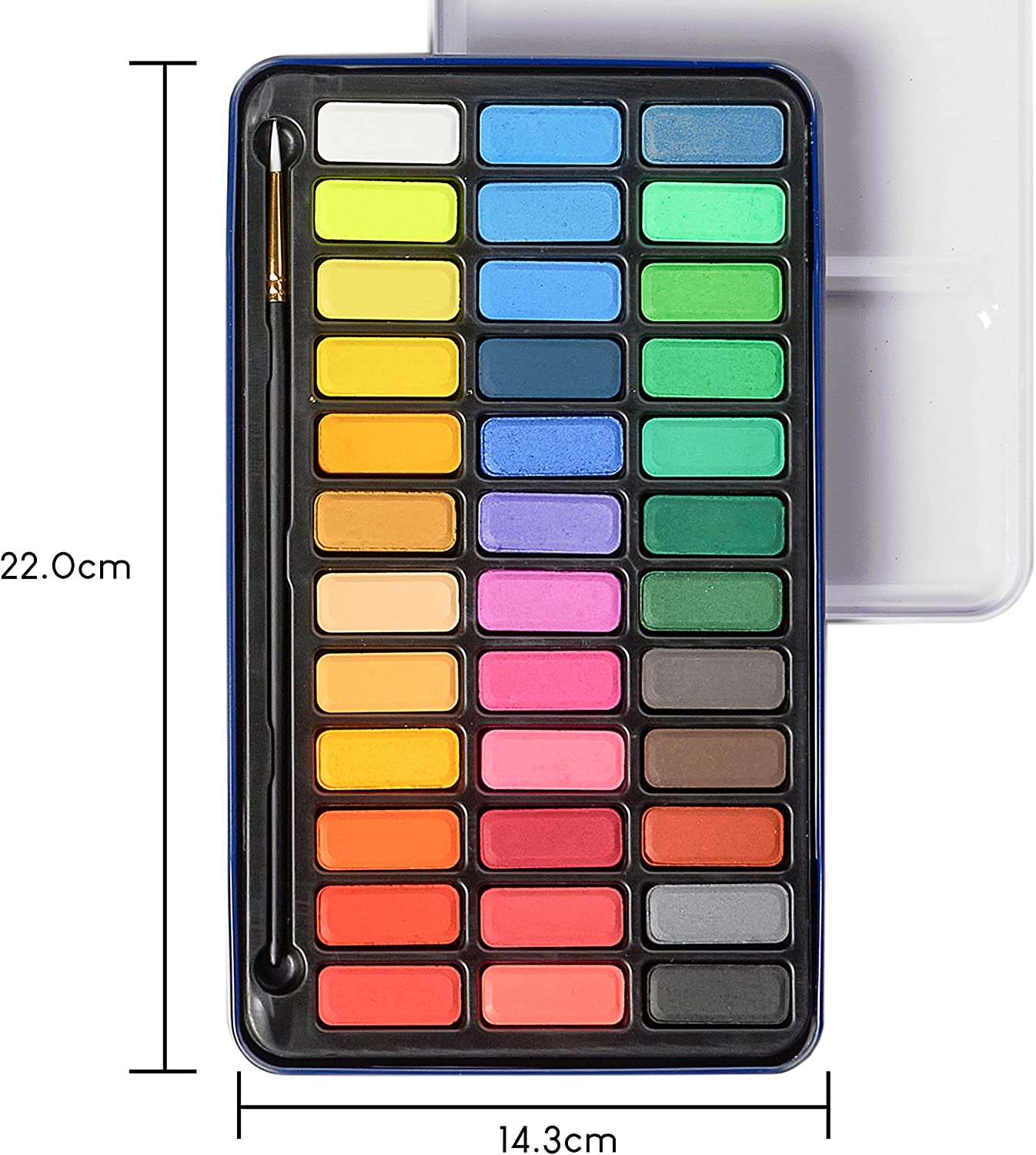 Keep Smiling Water Colours Set – 12, 18, 24, 36 Shades in Metal Box