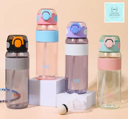 Reusable Plastic Water Bottle with Silicone Spout & Flip-Top Lid – Leak-Proof, BPA-Free Hydration Bottle